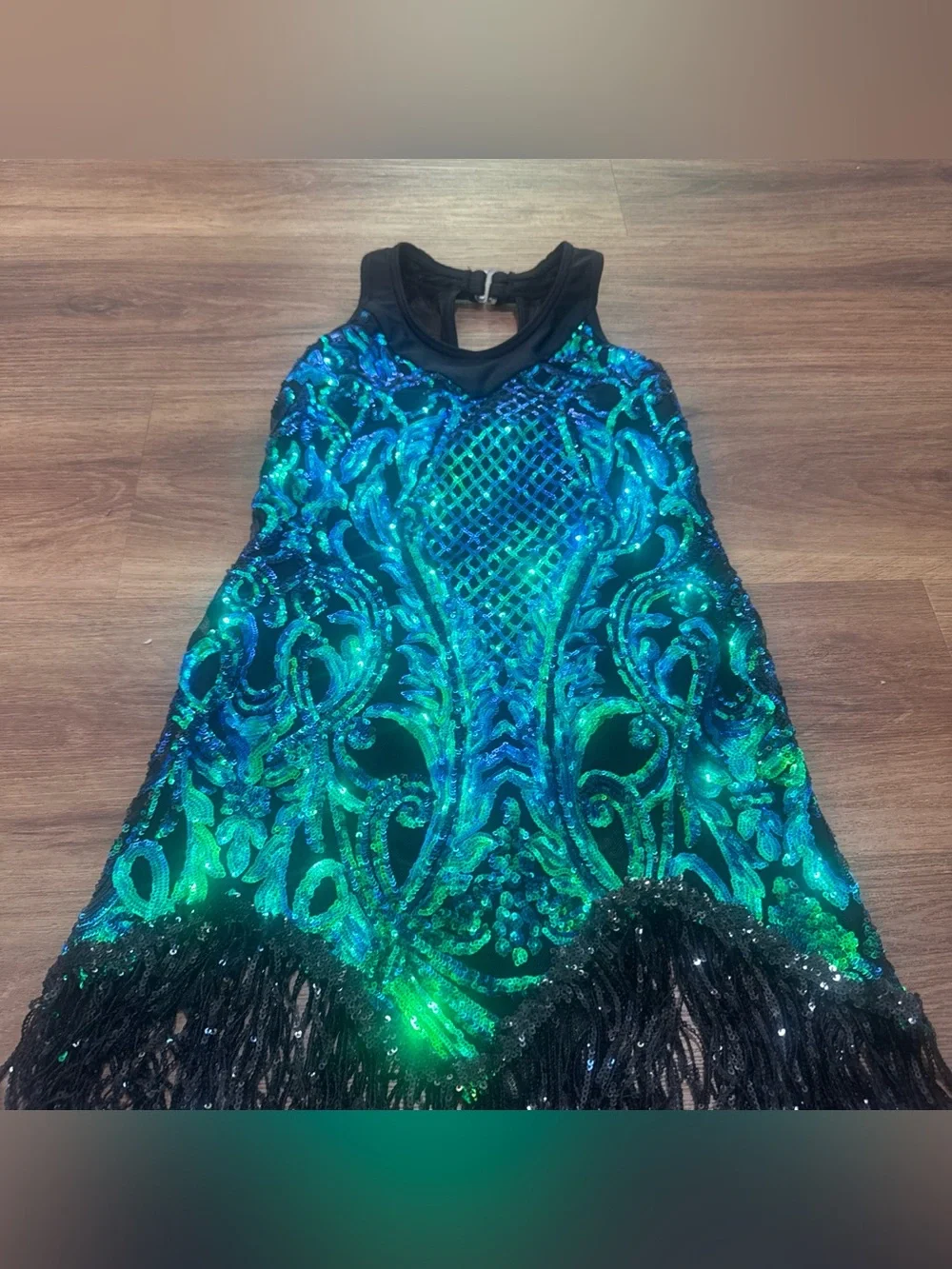 Revolution Dancewear Sequin Dress, Size LC 12-14